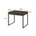 Conjunto de Mesa Kuadra 2 GV Marrom Escuro com Cadeira de Escritório Secretária Giratória Fitz Branca