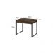 Conjunto de Mesa Kuadra 2 GV Marrom Escuro e com Cadeira de Escritório Secretária Giratória Clean Preta