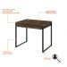 Conjunto de Mesa Kuadra 2 GV Marrom Escuro e com Cadeira de Escritório Secretária Giratória Clean Preta