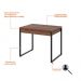Conjunto de Mesa Kuadra 2 GV Nogal com Cadeira de Escritório Secretária Giratória Fitz Bege