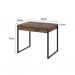Conjunto de Mesa Kuadra 2 GV Nogal com Cadeira de Escritório Secretária Giratória Fitz Marrom