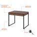 Conjunto de Mesa Kuadra 2 GV Nogal com Cadeira de Escritório Secretária Giratória Fitz Marrom
