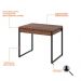 Conjunto de Mesa Kuadra 2 GV Nogal e com Cadeira de Escritório Secretária Giratória Clean Preta
