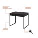 Conjunto de Mesa Kuadra 2 GV Preta com Cadeira de Escritório Secretária Giratória Fitz Bege