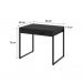 Conjunto de Mesa Kuadra 2 GV Preta com Cadeira de Escritório Secretária Giratória Fitz Marrom