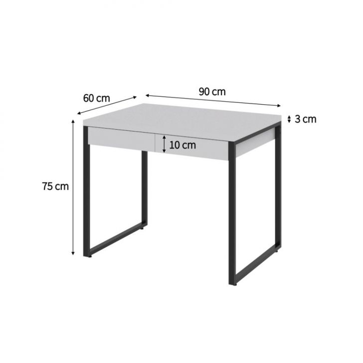 Conjunto de Mesa Kuadra 2 GV com Cadeira de Escritório Diretor Giratória Antonella Branca