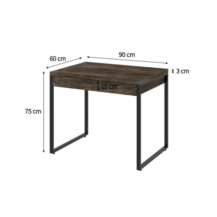 Conjunto de Mesa Kuadra 2 GV com Cadeira de Escritório Secretária Giratória Fitz Marrom