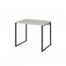 Conjunto de Mesa Kuadra Bege com Cadeira de Escritório Secretária Giratória New Java Preta