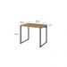 Conjunto de Mesa Kuadra Carvalho com Cadeira de Escritório Secretária Giratória Clean Preta