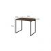 Conjunto de Mesa Kuadra Marrom Escuro com Cadeira de Escritório Secretária Giratória Clean Preta