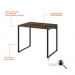 Conjunto de Mesa Kuadra Marrom Escuro com Cadeira de Escritório Secretária Giratória Fitz Bege