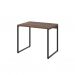 Conjunto de Mesa Kuadra Nogal com Cadeira de Escritório Secretária Giratória New Java Preta
