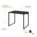 Conjunto de Mesa Kuadra Preta com Cadeira de Escritório Secretária Giratória Fitz Bege