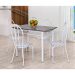 Conjunto de Mesa Monique com 4 Cadeiras Branca Capitonê