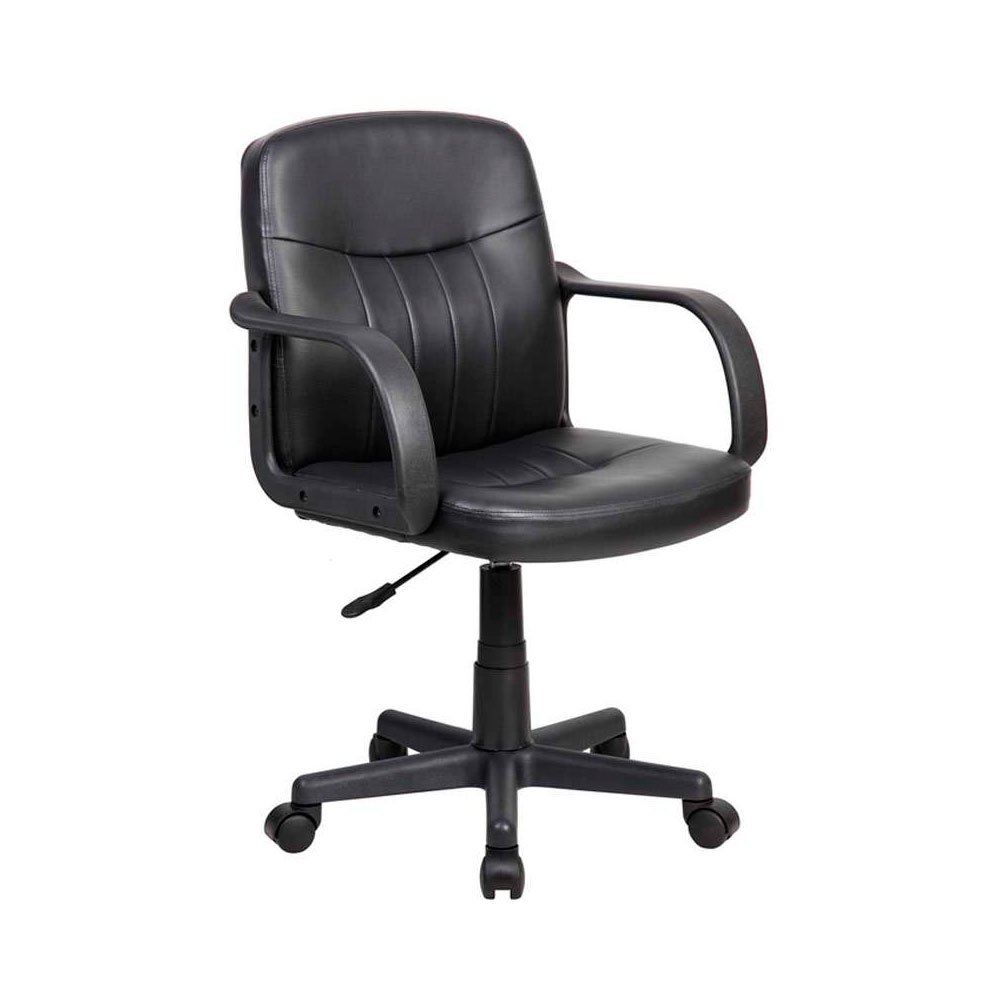 Conjunto de Mesa Morada Amendola e Grafito com Cadeira de Escritório Secretária Giratória Clean Preta