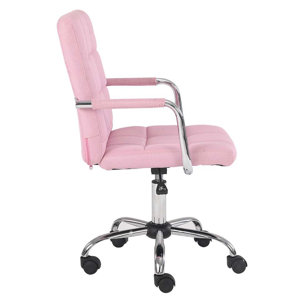 Conjunto de Mesa Morada Amendola e Grafito com Cadeira de Escritório Secretária Giratória Fitz Rosa
