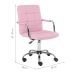 Conjunto de Mesa Morada Amendola e Grafito com Cadeira de Escritório Secretária Giratória Fitz Rosa