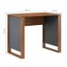 Conjunto de Mesa Morada Amendola e Grafito com Cadeira de Escritório Secretária Giratória New Java Preta