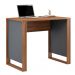 Conjunto de Mesa Morada Amendola e Grafito com Cadeira de Escritório Secretária Giratória New Java Preta
