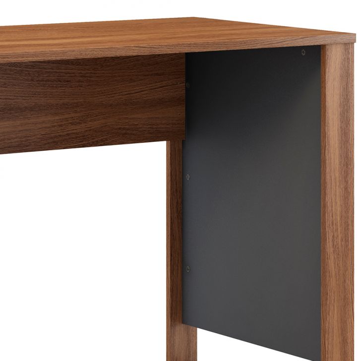 Conjunto de Mesa Morada Amendola e Grafito com Cadeira de Escritório Secretária Giratória New Java Preta