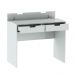 Conjunto de Mesa New Branca com Cadeira de Escritório Secretária Giratória New Java Preta