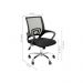 Conjunto de Mesa New Branca com Cadeira de Escritório Secretária Giratória New Java Preta
