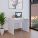 Conjunto de Mesa Office Branca com Cadeira de Escritório Diretor Giratória Charles Preta