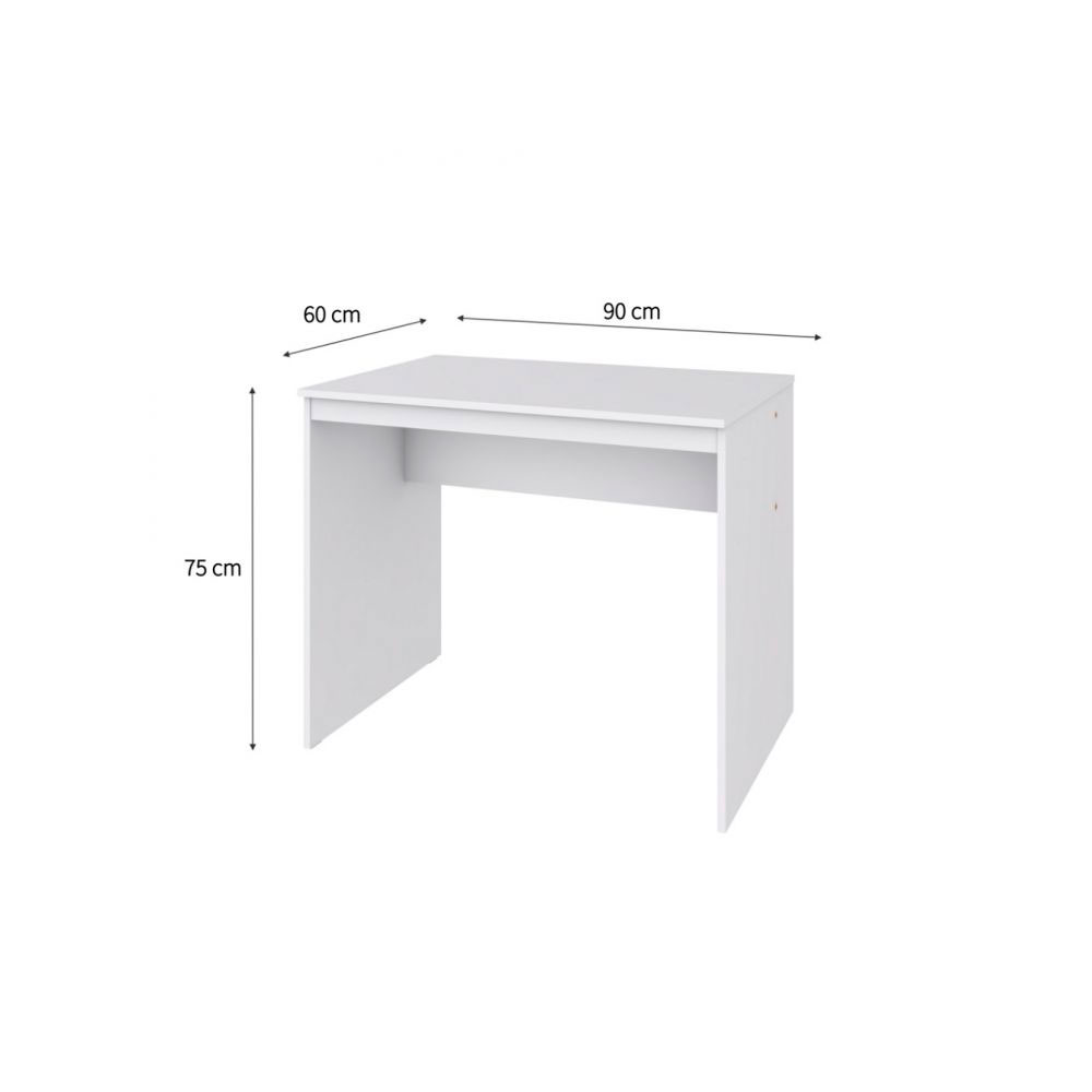 Conjunto de Mesa Office Branca com Cadeira de Escritório Secretária Giratória Clean Preta