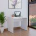 Conjunto de Mesa Office Branca com Cadeira de Escritório Secretária Giratória Clean Preta