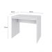 Conjunto de Mesa Office Branca com Cadeira de Escritório Secretária Giratória Fitz Bege