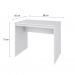 Conjunto de Mesa Office Branca com Cadeira de Escritório Secretária Giratória Fitz Marrom