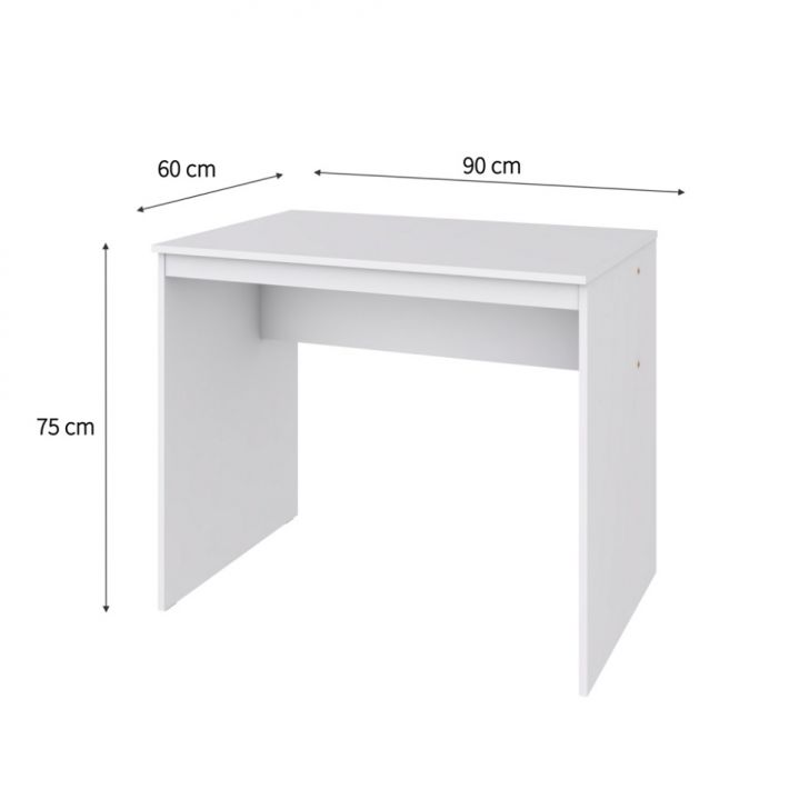 Conjunto de Mesa Office Branca com Cadeira de Escritório Secretária Giratória Fitz Marrom