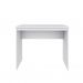 Conjunto de Mesa Office Branca com Cadeira de Escritório Secretária Giratória Fitz Marrom