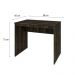 Conjunto de Mesa Office Carvalho Dark com Cadeira de Escritório Diretor Giratória Charles Preta