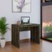 Conjunto de Mesa Office Carvalho Dark com Cadeira de Escritório Secretária Giratória Clean Preta