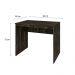 Conjunto de Mesa Office Carvalho Dark com Cadeira de Escritório Secretária Giratória Fitz Bege