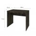 Conjunto de Mesa Office Carvalho Dark com Cadeira de Escritório Secretária Giratória Fitz Marrom