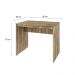 Conjunto de Mesa Office Carvalho com Cadeira de Escritório Diretor Giratória Charles Preta