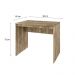 Conjunto de Mesa Office Carvalho com Cadeira de Escritório Secretária Giratória Fitz Bege