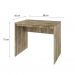 Conjunto de Mesa Office Carvalho com Cadeira de Escritório Secretária Giratória Fitz Marrom