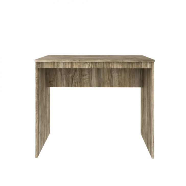 Conjunto de Mesa Office Carvalho com Cadeira de Escritório Secretária Giratória Fitz Marrom