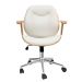 Conjunto de Mesa Office Mel com Cadeira de Escritório Diretor Giratória Antonella Branca