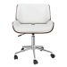 Conjunto de Mesa Office Mel com Cadeira de Escritório Diretor Giratória Lauren Branca