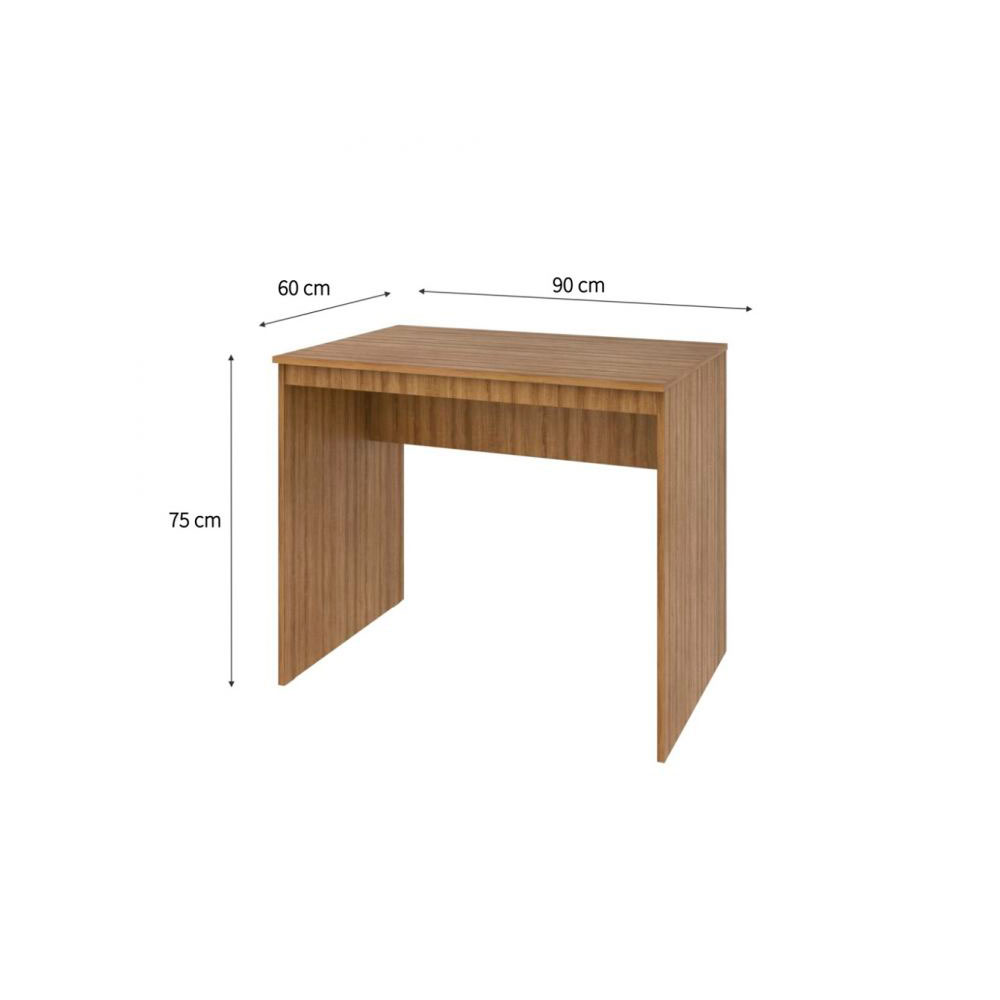 Conjunto de Mesa Office Mel com Cadeira de Escritório Secretária Giratória Clean Preta