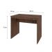 Conjunto de Mesa Office Nogal com Cadeira de Escritório Diretor Giratória Charles Preta