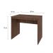 Conjunto de Mesa Office Nogal com Cadeira de Escritório Secretária Giratória Fitz Bege