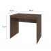 Conjunto de Mesa Office Nogal com Cadeira de Escritório Secretária Giratória Fitz Marrom