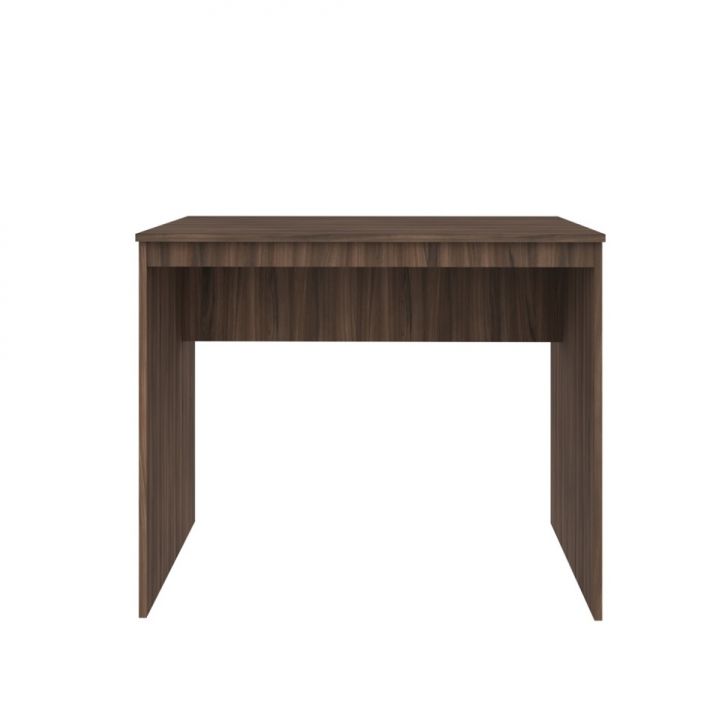 Conjunto de Mesa Office Nogal com Cadeira de Escritório Secretária Giratória New Java Preta