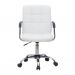 Conjunto de Mesa Office Preta com Cadeira de Escritório Secretária Giratória Fitz Branca