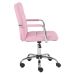 Conjunto de Mesa Office Preta com Cadeira de Escritório Secretária Giratória Fitz Rosa